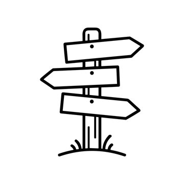 Directional signs on a post.