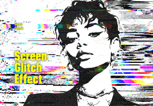 Digital Screen Glitch Effect
