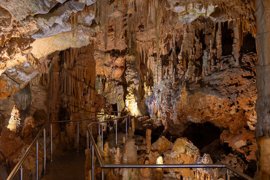 Diros cave or Vlychada Cave in Diros, Laconian Mani, Greece