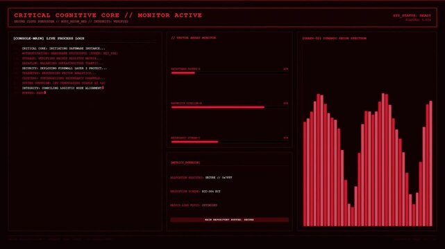 Critical Cognitive Core Monitor Vector Array Recon Spectrum Animation.