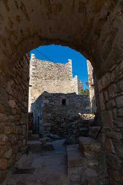 Vatheia (Vathia) traditional village on Mani peninsula, Laconia, Greece