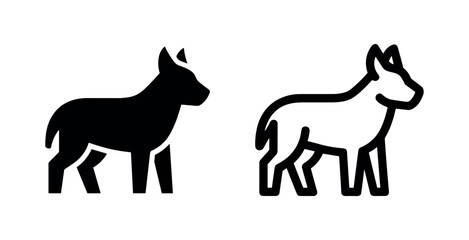 Obraz premium Donkey Icon Set - Black and White