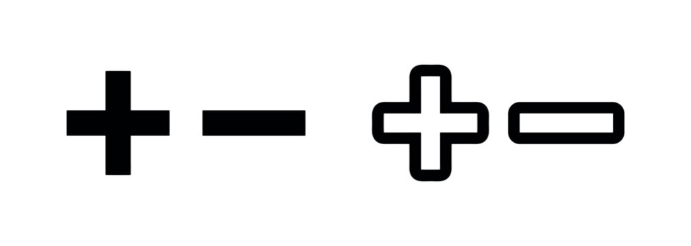 Plus and Minus Icons