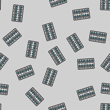 steroid capsule blister pack vector seamless pattern steroid capsule blister pack sign illustration
