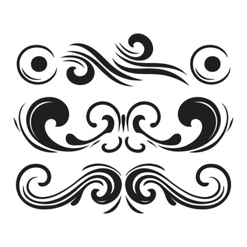 Vintage Calligraphic Swirls and Decorative Vector Flourishes Set, ai generated
