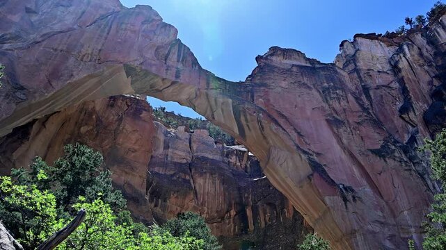 La Ventana Natural Arch, the second-largest natural arch in New Mexico, situated within the El Malpais National Conservation Area.