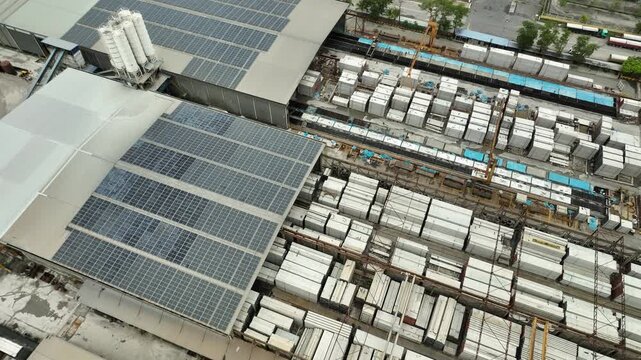 Precast Concrete Yard and Warehouse Facility with Solar Panels