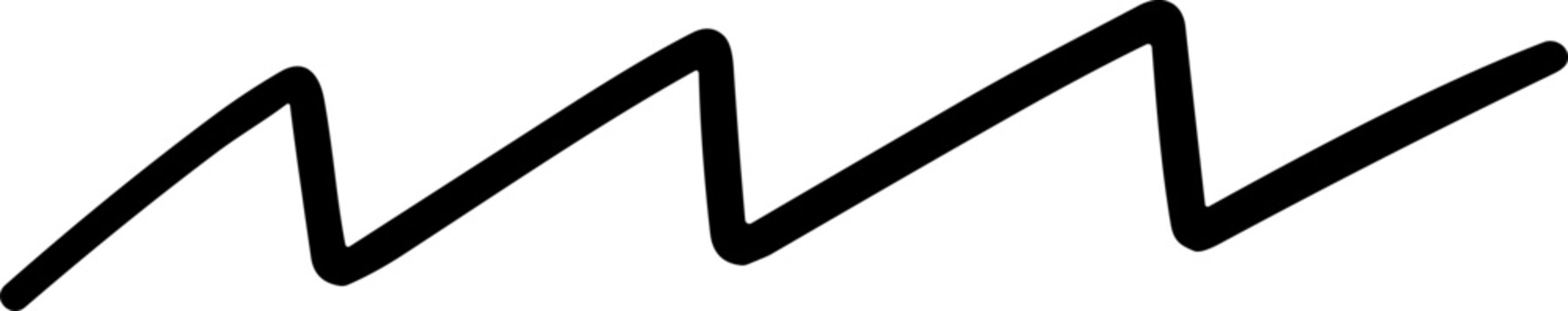 Bold black zigzag line representing a simple graph or waveform