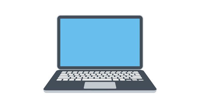 Modern laptop computer displaying digital information with keyboard and trackpad