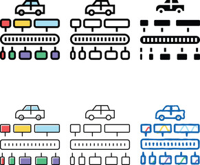 Naklejka premium vin code decoder color icon vector. vin simplified code decoder sign. isolated symbol