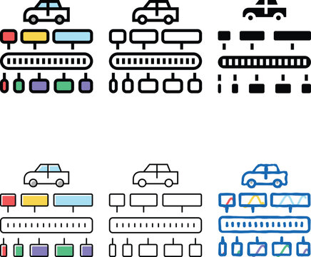 vin code decoder color icon vector. vin simplified code decoder sign. isolated symbol