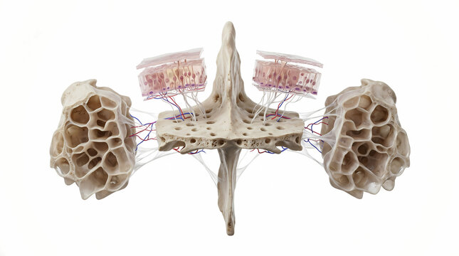Detailed Anatomy Of A Human Lumbar Vertebrae