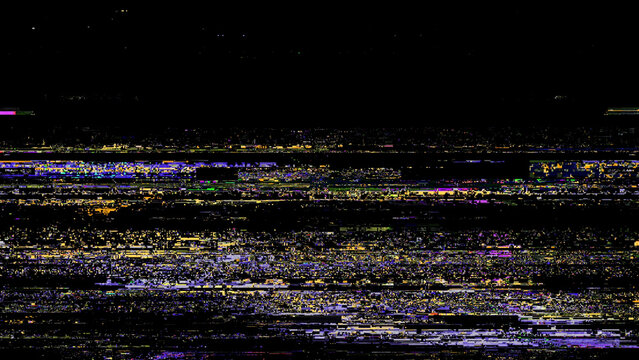 Glitch tv static noise background, motion tv static noise, bad tv signal, black screen, error static.