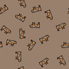 duroc pig breed vector seamless pattern duroc pig breed sign illustration © vectorwin