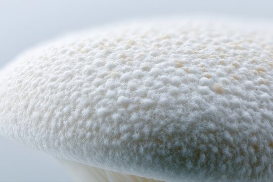 Macro mushroom cap resembling white seashell texture, elegant organic wallpaper