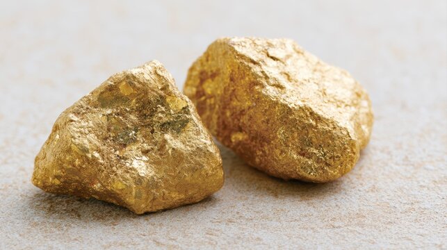 Gold nuggets with financial graphs illustrating investment growth opportunities