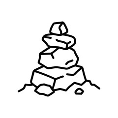 Stacked rocks in a pile formation. © muhariandriyanilutf