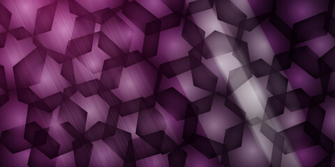 Obraz premium Abstract purple background with geometric hexagonal pattern