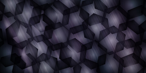 Fototapeta premium Abstract geometric background with dark purple hexagonal patterns and light