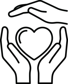 Hands Holding Heart Symbol