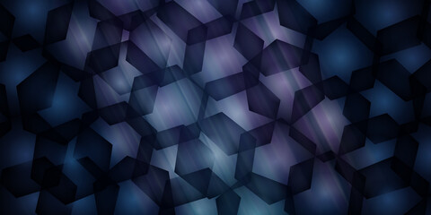 Obraz premium Abstract geometric background with overlapping dark blue hexagons