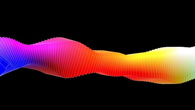 abstract rainbow waves