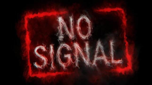 No signal warning sign with red border.