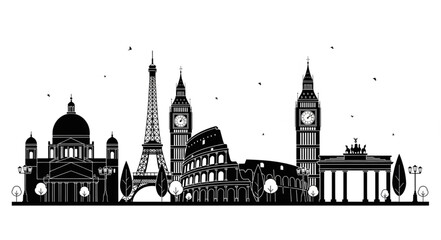 Obraz premium vector illustration of the cathedral