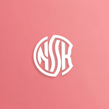 Monogram Logo Design Featuring Intertwined Letters NSK.