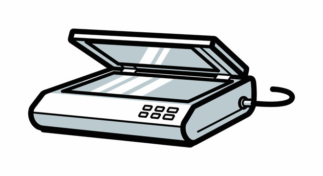 Flatbed scanner device for digitizing documents and images
