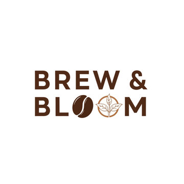 Brew and Bloom Coffee Logo Design.