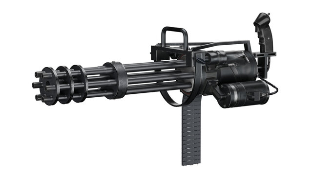 3d rendering minigun m-134
