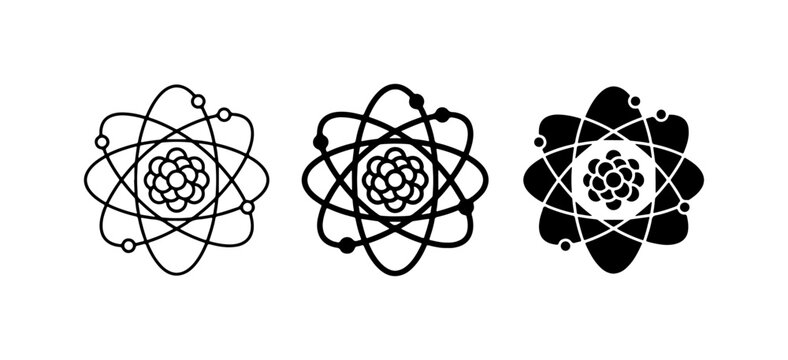 Atomic Orbitals, Atom Icons, Science Symbols, Physics Concepts, Research Icons