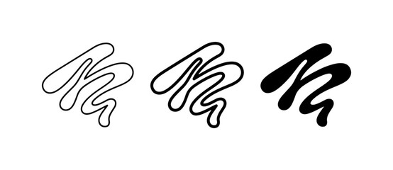 Fototapeta premium Abstract Swirls, Organic Shapes, Hand Drawn Lines, Black and White Vector Elements