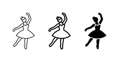 Ballet Dancer Icons, Vector Silhouettes, Elegant Poses, Performance Art Graphics © Rohan