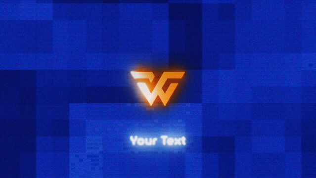 Glitch Logo Reveal, Retro VHS Static Distortion Intro for Widescreen Video