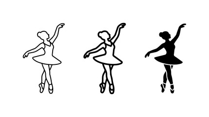 Ballet Dancer Silhouettes, Elegant Poses, Vector Art Collection for Performance and Art Projects © Mizan