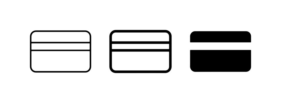 Credit Card Icons, Payment Card Symbols, Financial Transaction Graphics