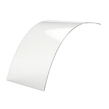 Clear Acetate Overhead Projector Transparency Sheet Curving Upward for Retro Presentation Concepts