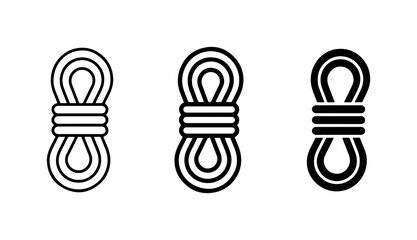 Climbing Rope Icons, Abstract Loop Vector Graphics, Outdoor Adventure Symbols © MstMithila