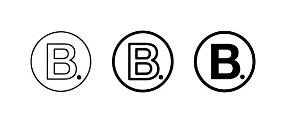Monogram 'B' Logo Variations, Circle Emblem, Business Identity, Modern Branding © Moniya