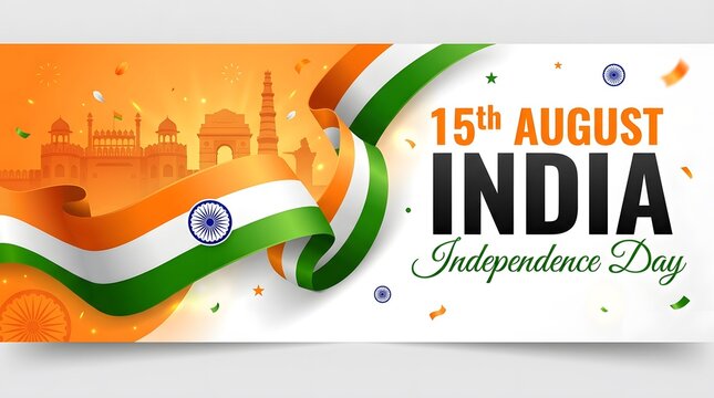 India Independence Day celebration vector design with map and flag