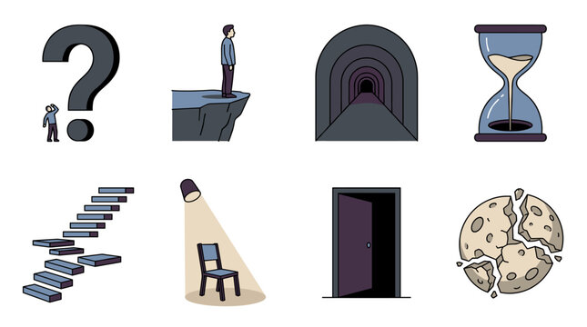Visualizing the abstract concepts of decision-making. Solitude. Time pressure. And the existential human condition