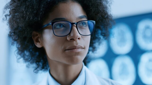 AI assisted cancer diagnostics display, oncology physician reviewing predictive treatment analytics, futuristic healthcare technology concept