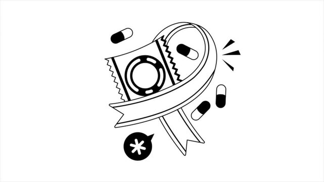 Risk Factors Black and White MP4 Animation 