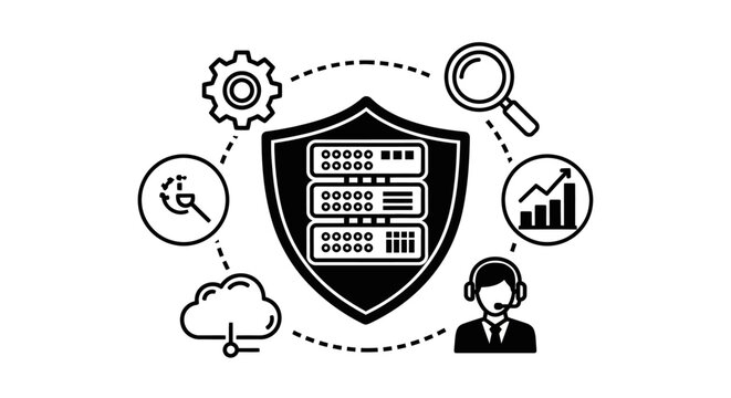 Cybersecurity shield with computer code.