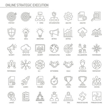 Online Strategic Execution Icons