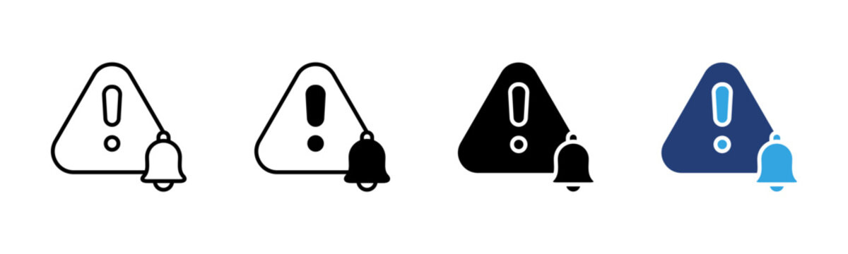 Notification Alert icon set multiple style collection