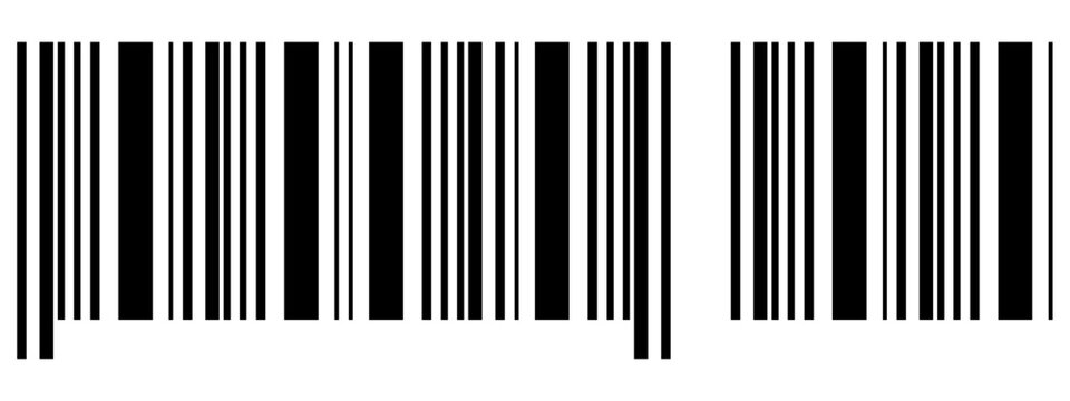 Bar code for web design vector illustration. code scan now. PNG. Editable stroke.