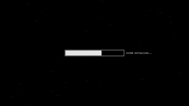 Cyberpunk Loading Bar System Initializing Animation
